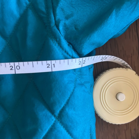 Vintage Signature Teal Quilted Bomber Zip-Up Jacket, Lightweight Bomber Size M - Picture 7 of 7